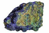 Sparkling Azurite Crystals With Malachite - Laos #107186-1